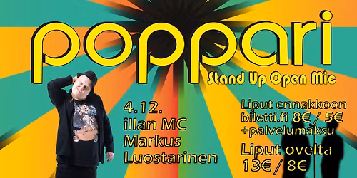 Popparin stand up open mic 4.12.