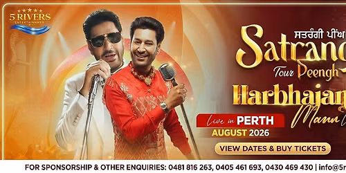 Harbhajan Mann's 'Satrangi Peengh' Perth Tour 2026