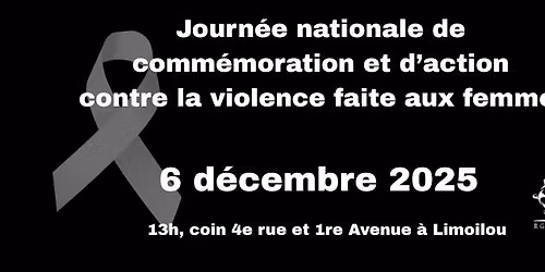 Journ\u00e9e nationale de comm\u00e9moration et d'action contre les violences faites aux femmes- 6 d\u00e9cembre