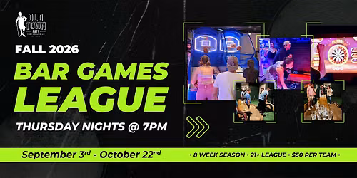 Fall 2026 Bar Games League: Thursdays @ Old Town Putt
