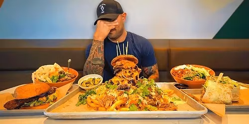 Kasa Taphouse\u2019s \u201cBig Mouth" 8-Patty Burger Challenge in Spokane, Washington!!