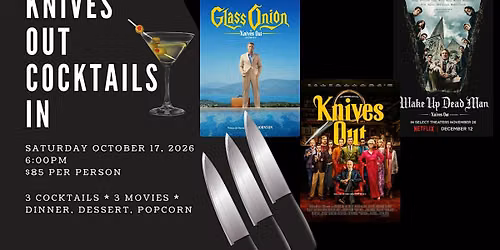 Knives Out Cocktails In - Movie Night & Cocktail Class