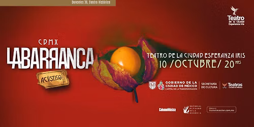 LA BARRANCA AC\u00daSTICO CDMX TEATRO DE LA CIUDAD ESPERANZA IRIS 10 OCT 20 HRS