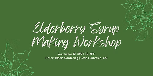 Elderberry Syrup Making Workshop