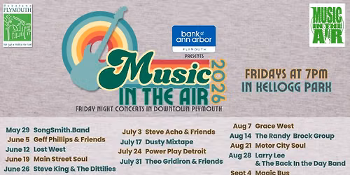 Bank of Ann Arbor Music In the Air Friday Night Concerts