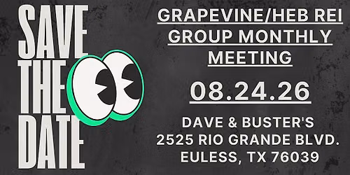 Grapevine\/HEB REI Group Monthly Meeting - August 24th