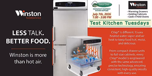 Winston Commercial Cooking & Holding with CVap \u2013 Test Kitchen Tuesdays