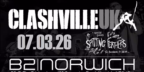 Clashville UK + Spitting Feathers | B2, Norwich