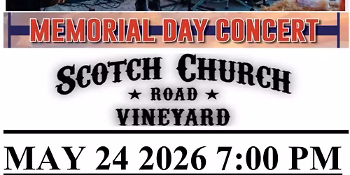 BAZ MOTO JOHN KNOWLES ANNUAL MUSIC FESTIVAL SCOTCH CHURCH ROAD VINEYARD MAY 24 2026 7:00 PM
