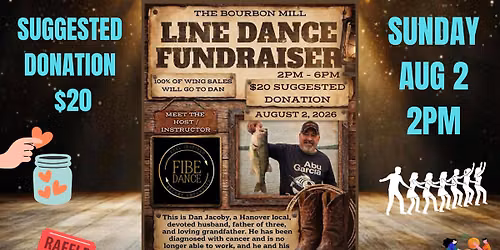 Line Dancing Fundraiser at Bourbon Mill