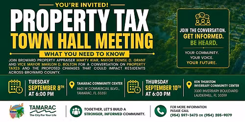 PROPERTY TAX TOWN HALL MEETING