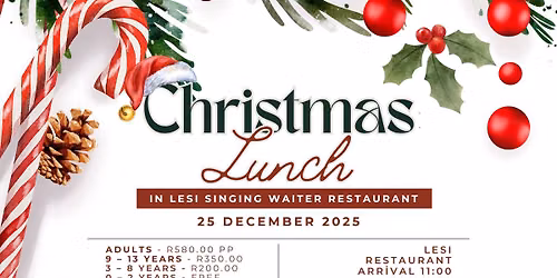 Christmas lunch 2026