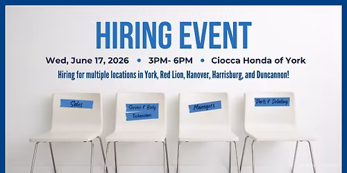 Ciocca Automotive Hiring Event!