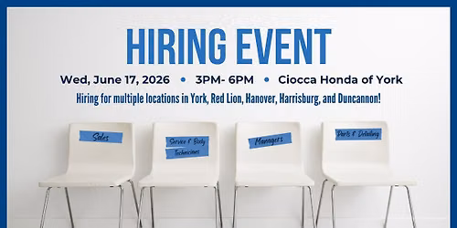 Ciocca Automotive Hiring Event!