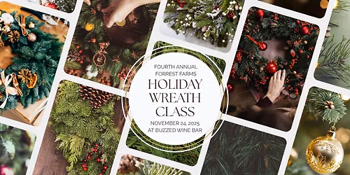 Holiday Wreaths | Buzzed Wine Bar | 11.25.25