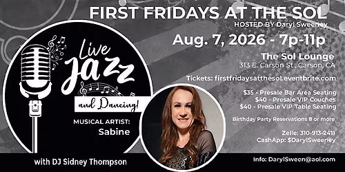 First Fridays at the Sol Featuring Sabine