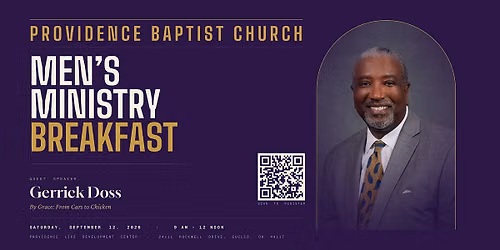Men's Ministry Breakfast: Gerrick Doss, By Grace From Cars to Chicken