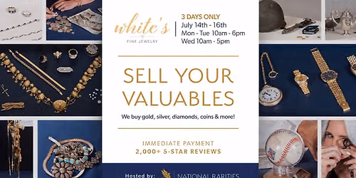 National Rarities Estate & Gold Buying Event at White\u2019s Fine Jewelry 