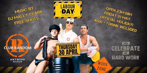 Labour Day Party - DJ Mally Clark - Club Random Antwerp