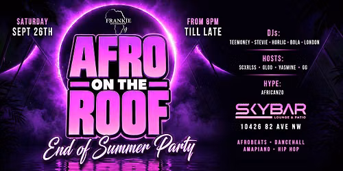 AFRO ON THE ROOF - End of summer Party