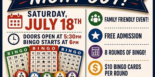 BINGO - NIGHT OUT JULY 18th