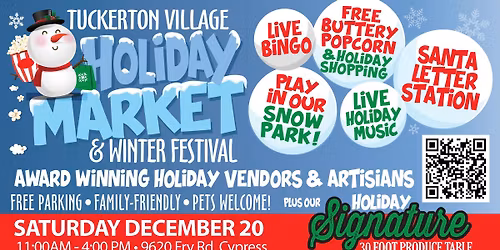 \u2603\ufe0fTUCKERTON VILLAGE-HOLIDAY MARKET-WINTER FESTIVAL-FARMERS MARKET