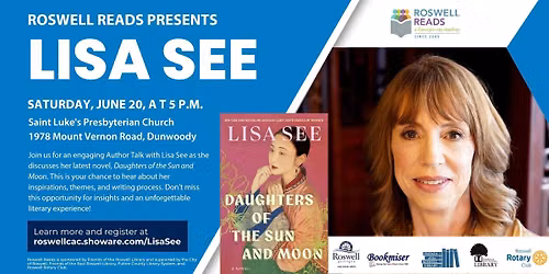 Roswell Reads Presents, Author Talk with Lisa See 