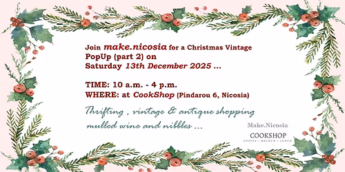 Shop vintage, Sip and Be Merry!!!