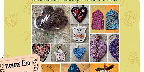 Easy Hand stitched Ornaments workshop
