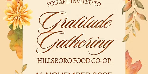 Gratitude Gathering - A Free Fall Festival by Hillsboro Food Co-op