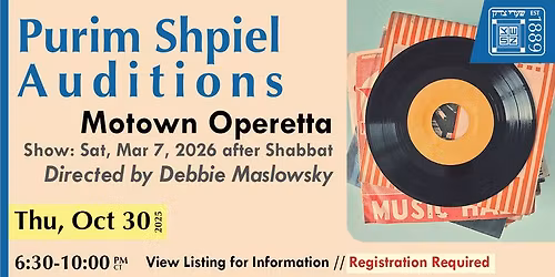 Purim Shpiel Auditions!!