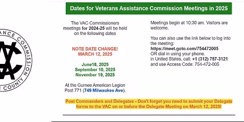 2025 Veterans Assistance Commission Meetings