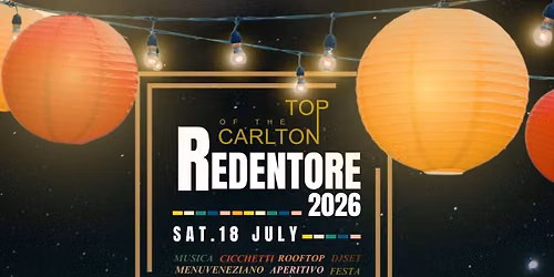 REDENTORE IN TERRAZZA 2026
