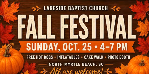 FREE North Myrtle Beach Community Fall Festival | Lakeside Baptist Church