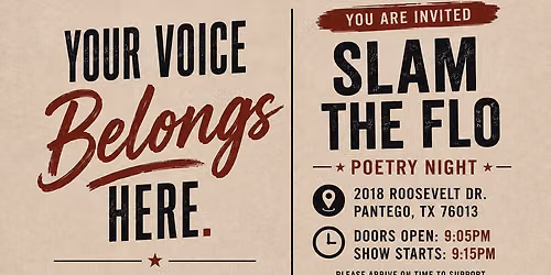 Slam The Flo Poetry Night