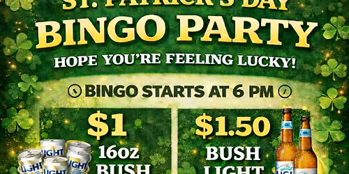 Leroy's Tavern St. Patrick's Day BINGO Party1