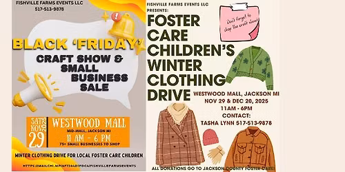 BLACK 'FRIDAY' CRAFT SHOW & SMALL BUSINESS SALES SAT NOV 29