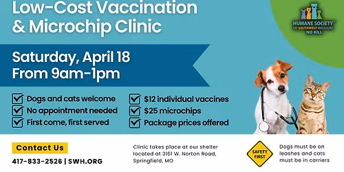 Low-Cost Vaccination & Microchip Clinic