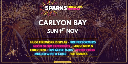 Sparks Firework Festival - Carlyon Bay Beach