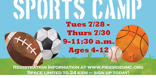 Pikeside 2026 3-Day Sports Camp - July 28-30 9-11:30 a.m.