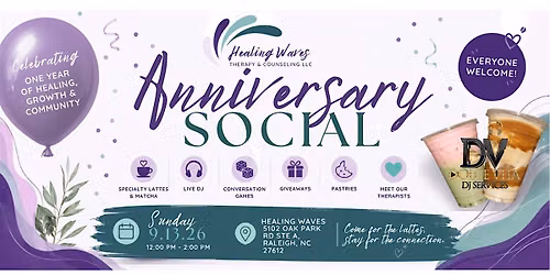 Lattes, Live DJ & Social - Healing Waves Turns 1!