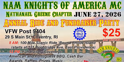 Nathanael Greene Chapter Annual Ride and Party Fundraiser
