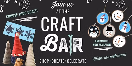 CRAFT BAR* Walk-In Crafting! Wood & Canvas, Chunky Knit & Candle Pouring!