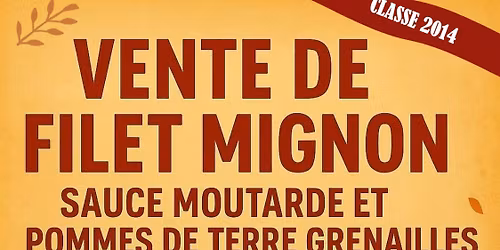 Vente de Filet Mignon sauce moutarde et pommes de terre grenailles