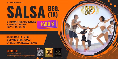 SALSA FOR BEGINNER (1A) | Saturday | 1-2 PM