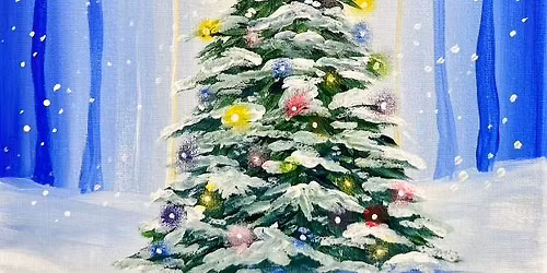 Christmas Tree Forest Canvas Paint-Along