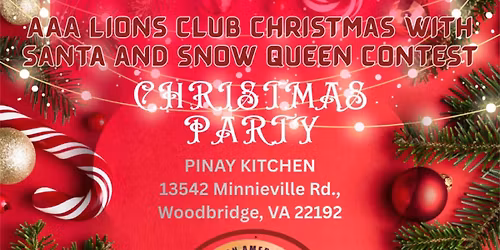 AAA Lions Club Christmas Party with Santa & Snow Queen Contest