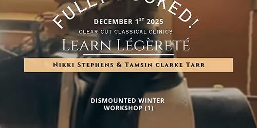 Fully Booked December Clinic!