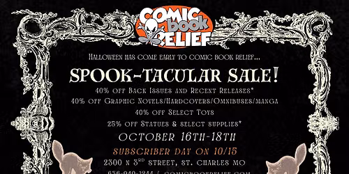 Comic Book Relief Spook-Tacular Halloween Sale