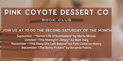 Pink Coyote Dessert Co. Book Club